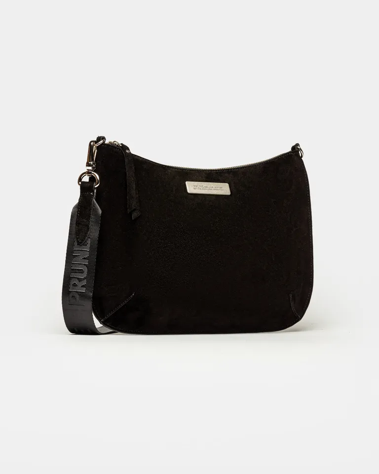Bandolera con correa regulable y detalles metálicos de estructura clásica de Prüne en Bolsos y Carteras para argentina