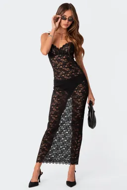 Vestido maxi encaje xandra de Edikted en Vestidos para argentina