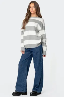 Sweater rayado oversize richie de Edikted en Buzos y Sweaters para argentina
