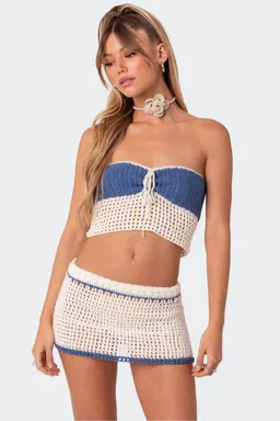 Top cabana crochet con contraste de Edikted en Swimwear y Beachwear para argentina