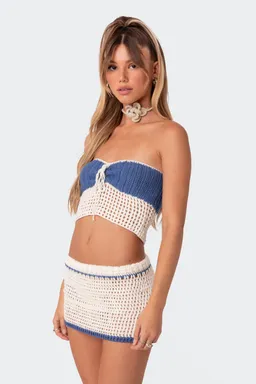 Top cabana crochet con contraste de Edikted en Swimwear y Beachwear para argentina