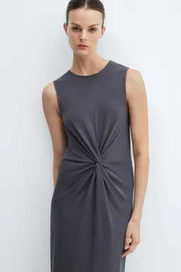 Vestido algodón con nudo de Mango en Vestidos para argentina