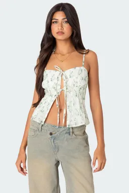Top estampado anudado malmo de Edikted en Tops para argentina