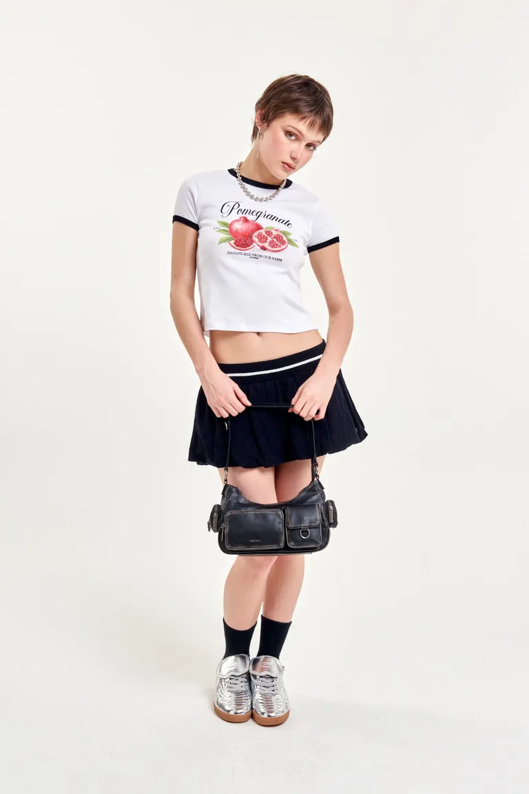 Falda corta de estilo balón con cintura tejida y grifa de marca de 47 Street en Faldas para argentina