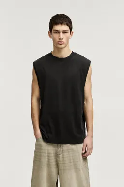 Remera sin mangas lavada de Pull&Bear en Remeras y Polos para argentina