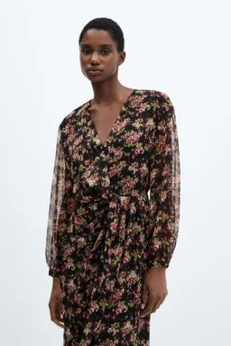 Vestido estampado con nudo de Mango en Vestidos para argentina
