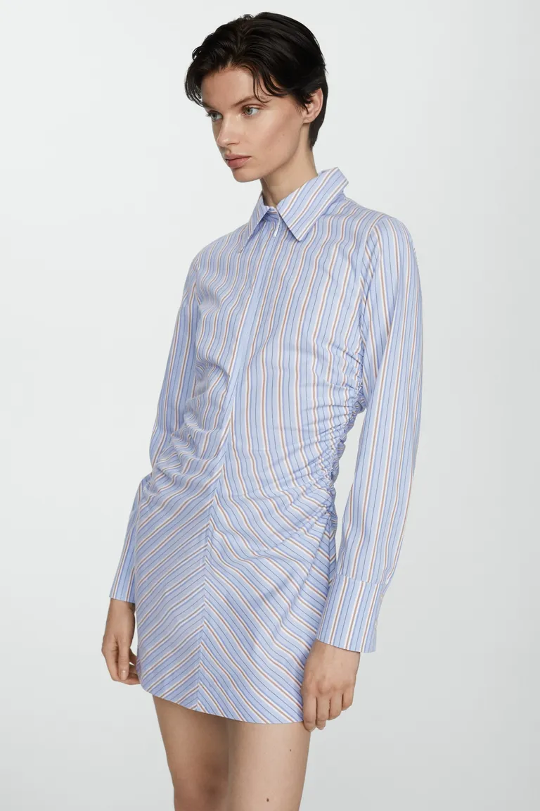 Vestido camisero cremallera rayas de Mango en Vestidos para argentina