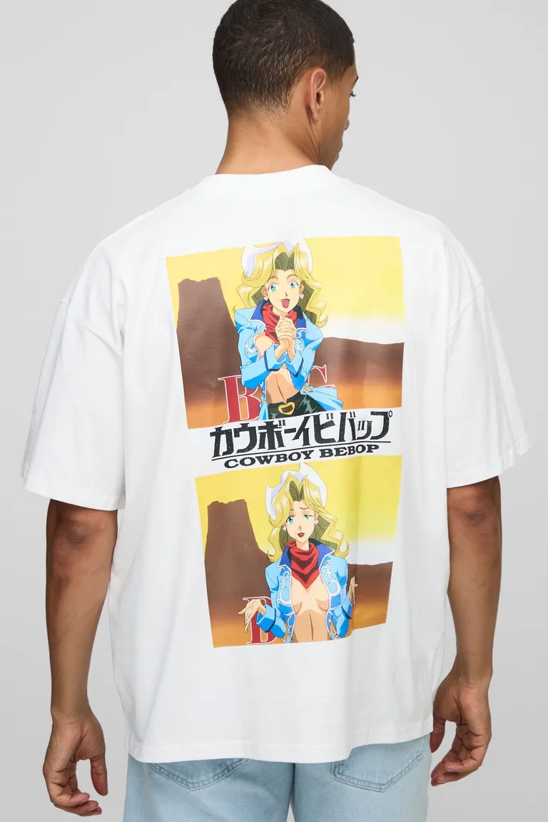 Remera cowboy bebop cuello extendido oversized de Boohooman en Remeras y Polos para argentina