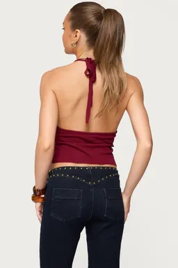 Top halter tejido escote profundo missie de Edikted en Tops para argentina
