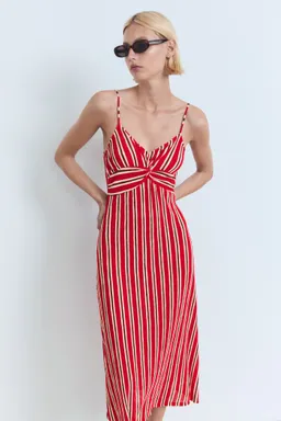 Vestido fruncido rayas de Mango en Vestidos para argentina