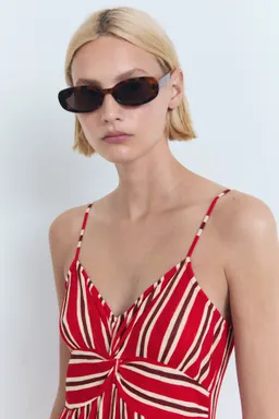 Vestido fruncido rayas de Mango en Vestidos para argentina