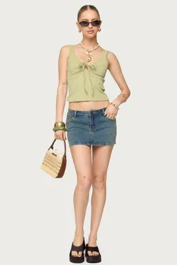 Musculosa yarah textura acanalada de Edikted en Tops para argentina