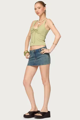 Musculosa yarah textura acanalada de Edikted en Tops para argentina