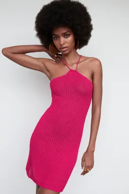 Vestido crochet cuello halter de Mango en Vestidos para argentina