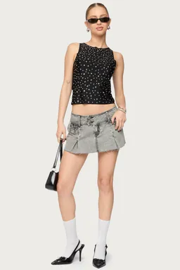 Minifalda short denim vintage de Edikted en Shorts para argentina