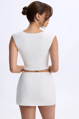 Top manga corta fruncido blanco de Oh Polly en Tops para argentina