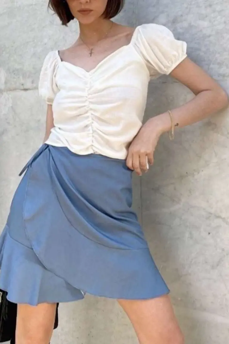 Pollera con Volados de Hesed en Faldas para argentina