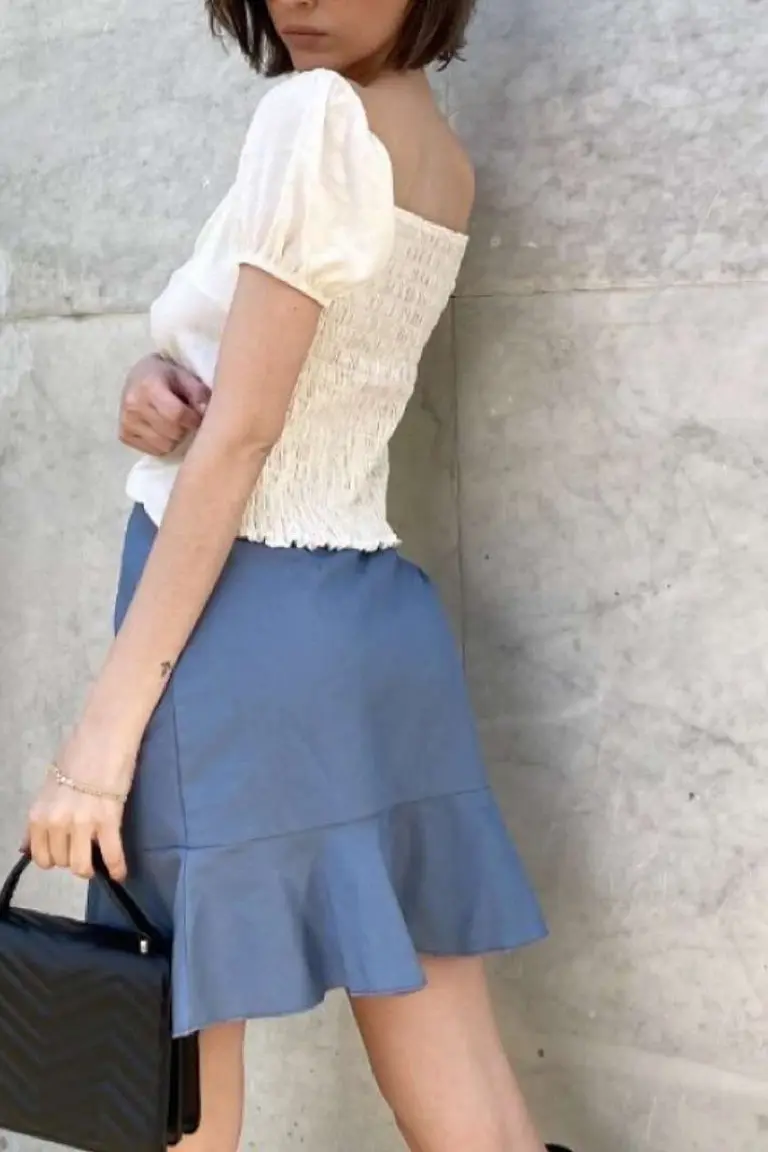 Pollera con Volados de Hesed en Faldas para argentina