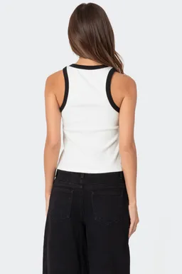 Musculosa rib contraste wes de Edikted en Tops para argentina