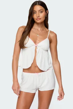 Top linny pointelle delantero dividido de Edikted en Pijamas y Sleepwear para argentina