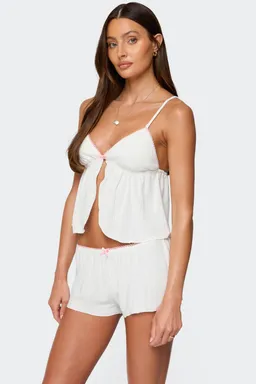 Top linny pointelle delantero dividido de Edikted en Pijamas y Sleepwear para argentina