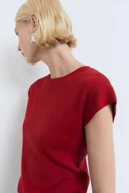 Jersey punto fino manga corta de Mango en Remeras para argentina