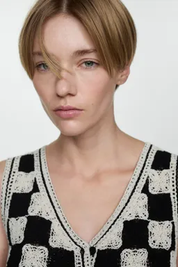 Chaleco crochet combinado de Mango en Chalecos para argentina