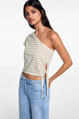 Remera asimétrica lazo de Mango Teen en Tops para argentina