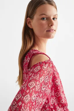 Vestido fruncido estampado de Mango Teen en Vestidos para argentina