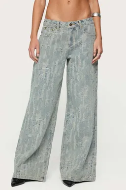 Jeans tiro bajo rotos blaze de Edikted en Pantalones para argentina