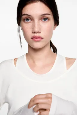 Remera algodón doble de Mango Teen en Remeras para argentina