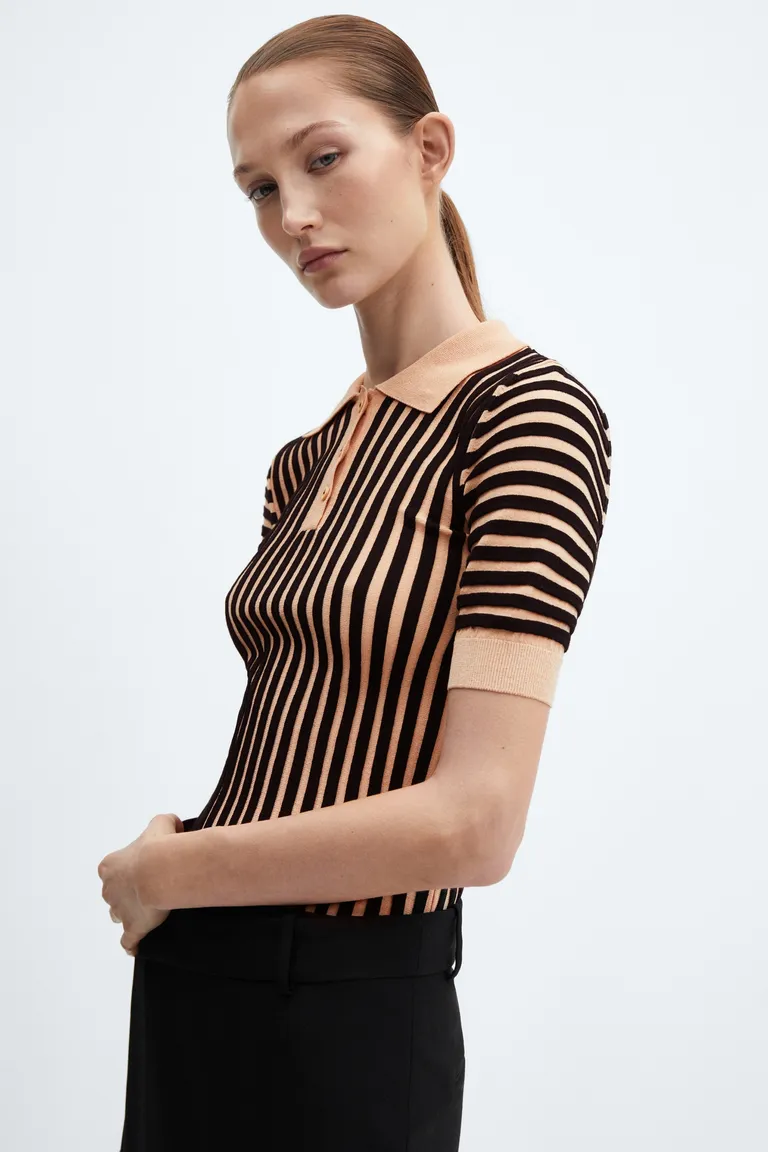 Sweater rayas cuello polo de Mango en Remeras para argentina