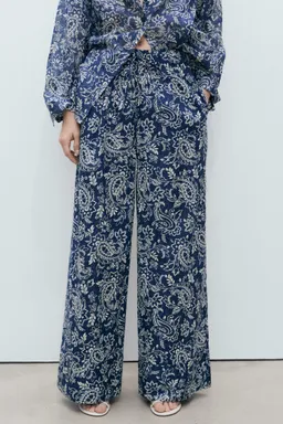 Pantalón algodón estampado de Mango en Pantalones para argentina
