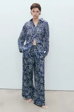 Pantalón algodón estampado de Mango en Pantalones para argentina