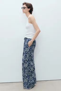 Pantalón algodón estampado de Mango en Pantalones para argentina