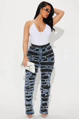 Jeans ripped to shreds de Fashion Nova en Pantalones para argentina