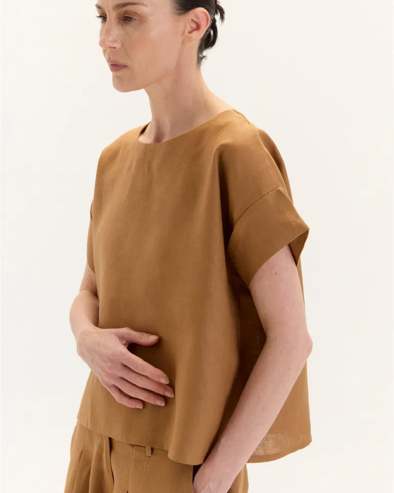 Top cuadrado de mangas caídas y silueta relajada de Blue Sheep en Tops para argentina