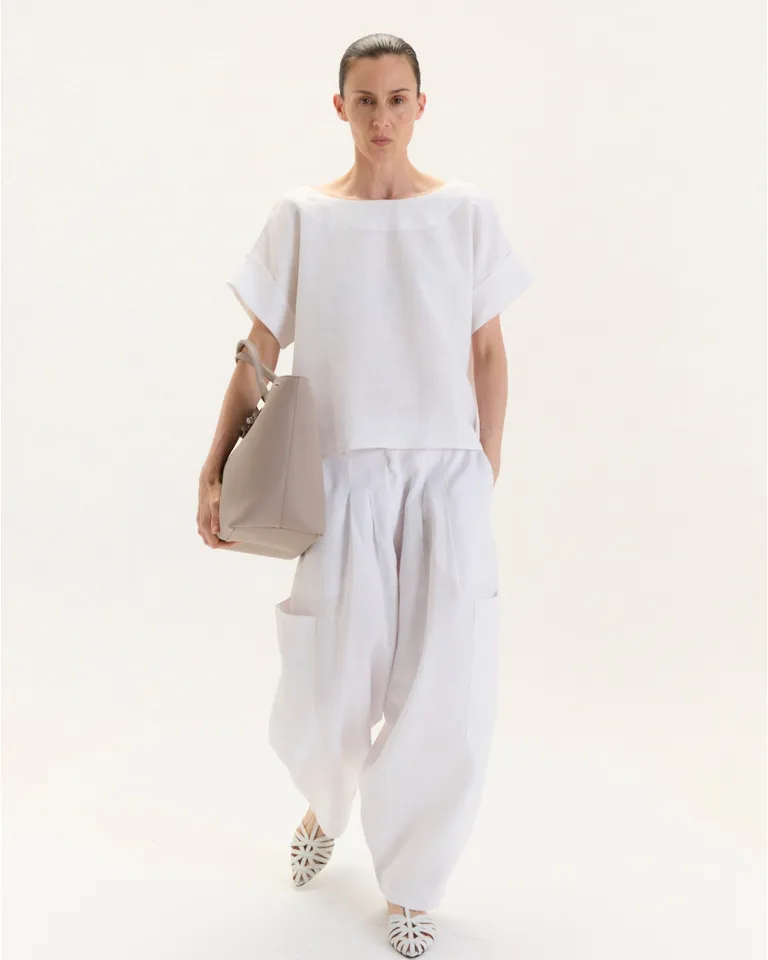 Top cuadrado de mangas caídas y silueta relajada de Blue Sheep en Tops para argentina