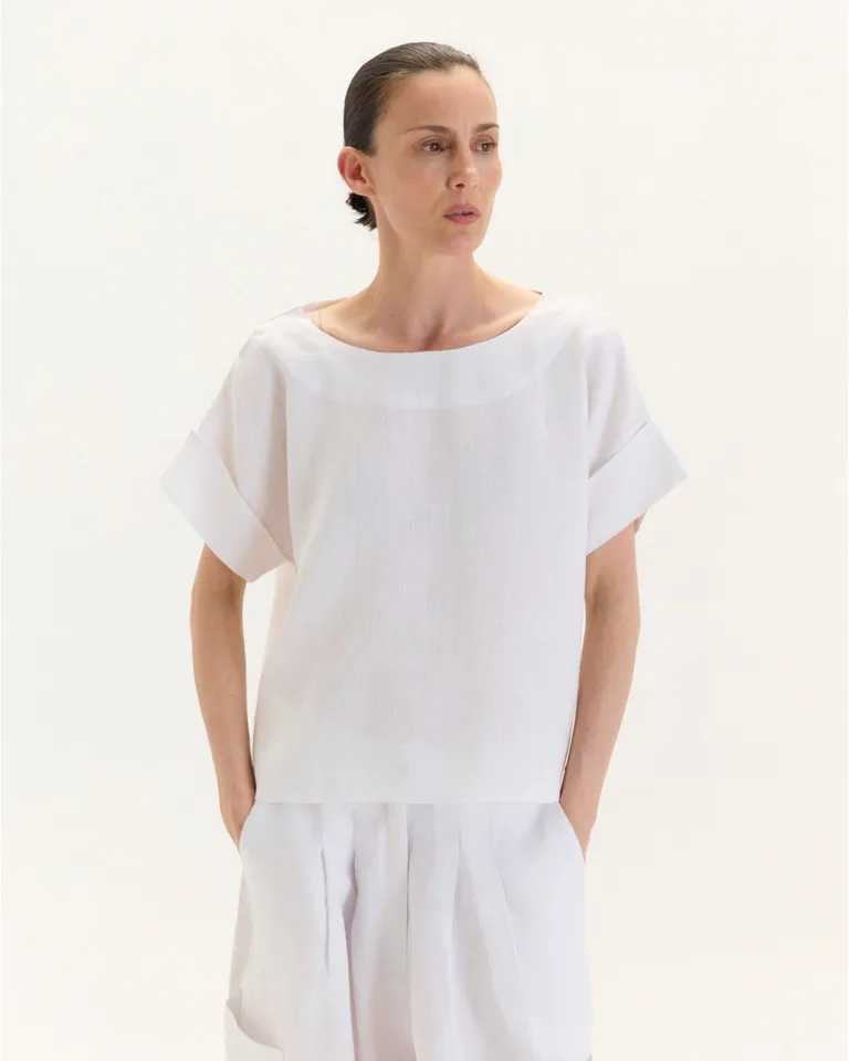 Top cuadrado de mangas caídas y silueta relajada de Blue Sheep en Tops para argentina