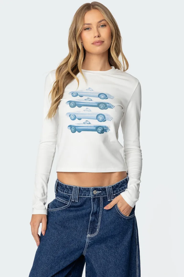 Remera manga larga car club de Edikted en Remeras para argentina