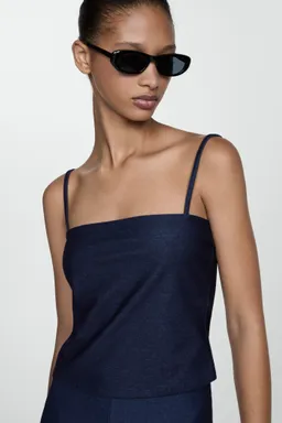 Top crop tirantes finos de Mango en Tops para argentina