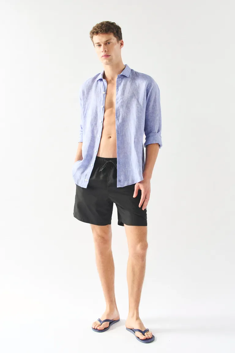 Short de baño negro con cintura elástica y bolsillos laterales para hombre de Bensimon en Trajes de Baño para argentina