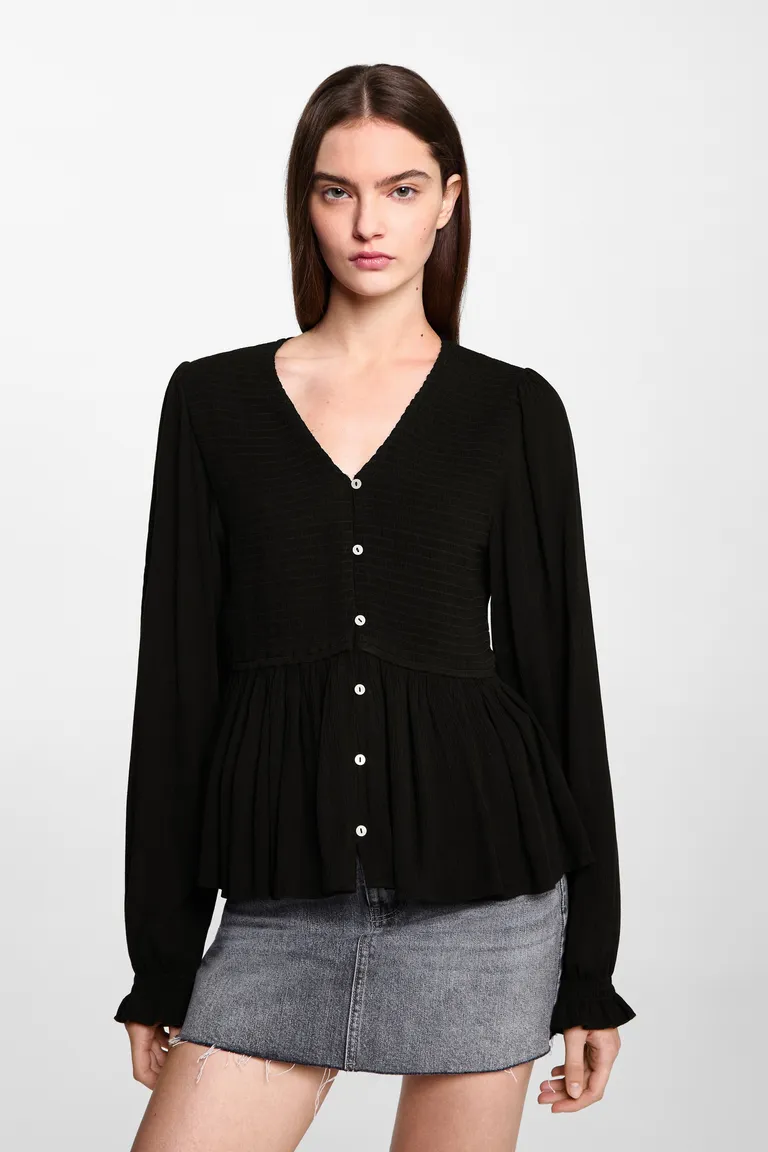 Blusa fluida fruncida de Mango Teen en Blusas para argentina