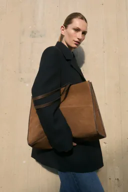 Bolso shopper costuras piel de Mango en Bolsos y Carteras para argentina