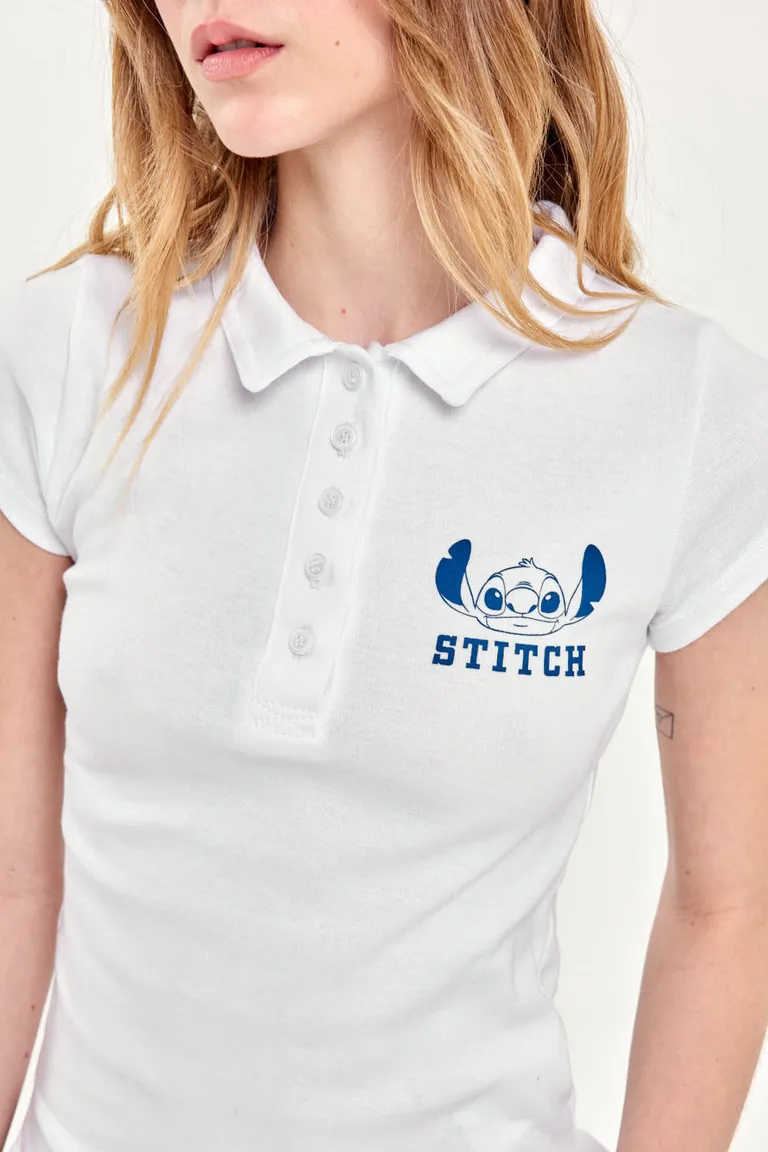 Remera de algodón blanca con estampa de personajes Disney de 47 Street en Remeras para argentina