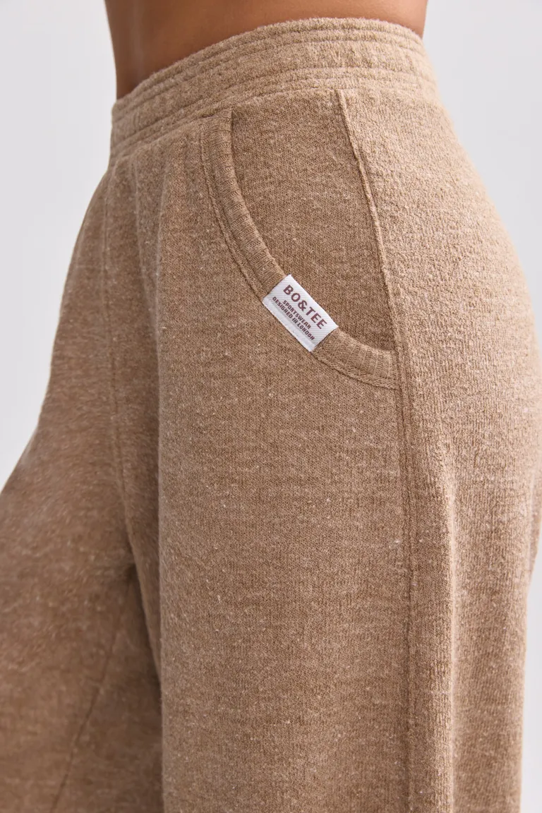 Joggers pierna ancha terry marrón de Oh Polly en Pantalones para argentina