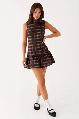 Vestido arizona mini marrón de Peppermayo en Vestidos para argentina