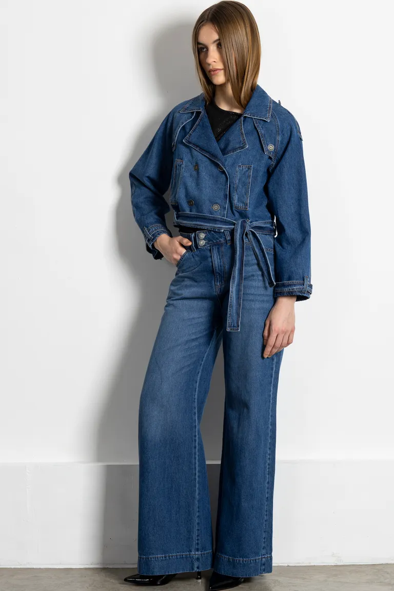 Chaqueta de denim con bolsillos, charreteras y lazos ajustables de Kill en Chaquetas para argentina