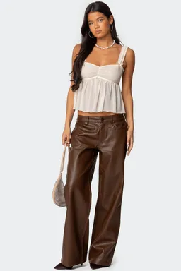 Pantalones cuero sintético tatiana de Edikted en Pantalones para argentina