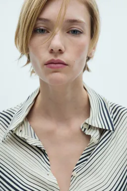 Camisa rayas manga acampanada de Mango en Camisas para argentina